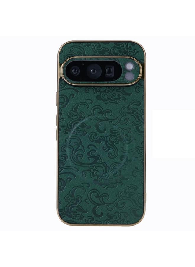 Green Tiger Case For Google Pixel 9 Pro Cloud Dragon Pattern MagSafe Phone Case  - Image 1