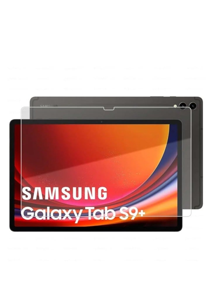 Tempered Glass for Samsung Galaxy Tab S9 Plus/Tab S9+ 12.4 Inch Screen Protector Protect Release 【Scratch Resistant】 【Stain Resistant】 with Easy Installation Kit - Image 1