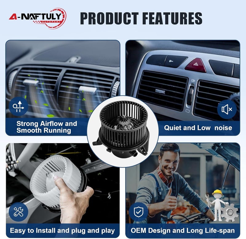 A-NAFTULY HVAC Heater Blower Motor Fan for Chevy and GMC Vehicles - Image 3