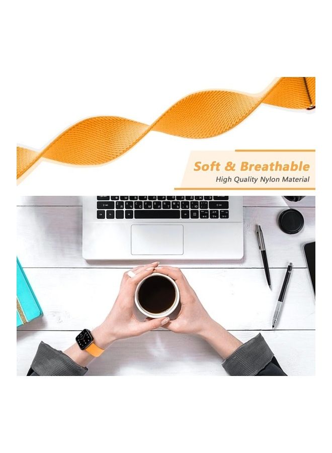 NIBEMINENT 8-Shaped Buckle Nylon Replacement Strap Watchband For Apple Watch Series 7/6/SE/5/4/3/2/1 42/44/45mm Green - Image 4