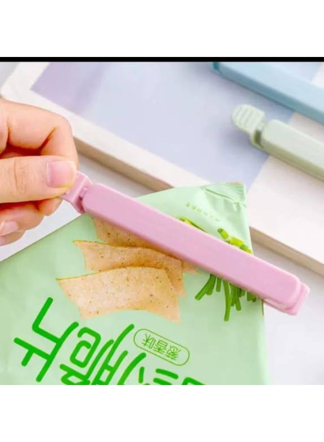 طقم 6 قطع من أقفال الأكياس للحفاظ على الطعام طازجًا ومنع التسرب، مثالي للأكياس البلاستيكية والحبوب والمخبوزات، سهل الاستخدام والتخزين. - Image 1