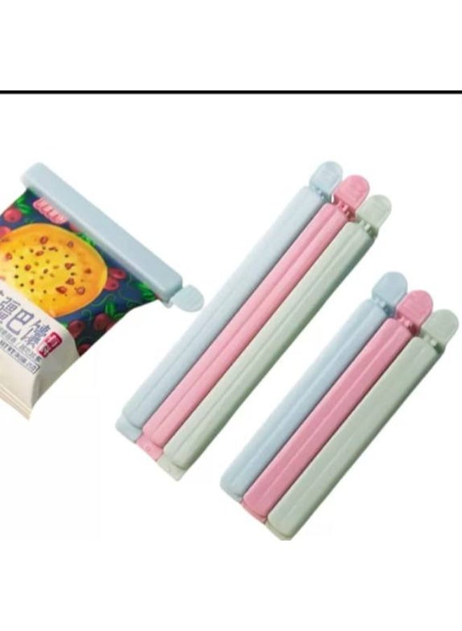 طقم 6 قطع من أقفال الأكياس للحفاظ على الطعام طازجًا ومنع التسرب، مثالي للأكياس البلاستيكية والحبوب والمخبوزات، سهل الاستخدام والتخزين. - Image 3