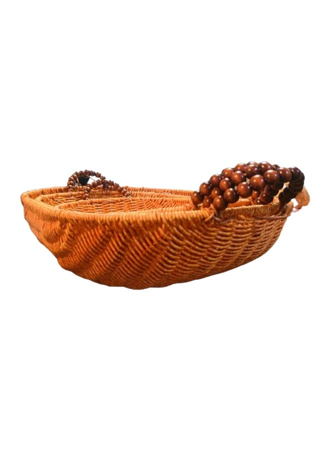 NKX Set of 3 Multifunctional Rattan Tray  - Image 3