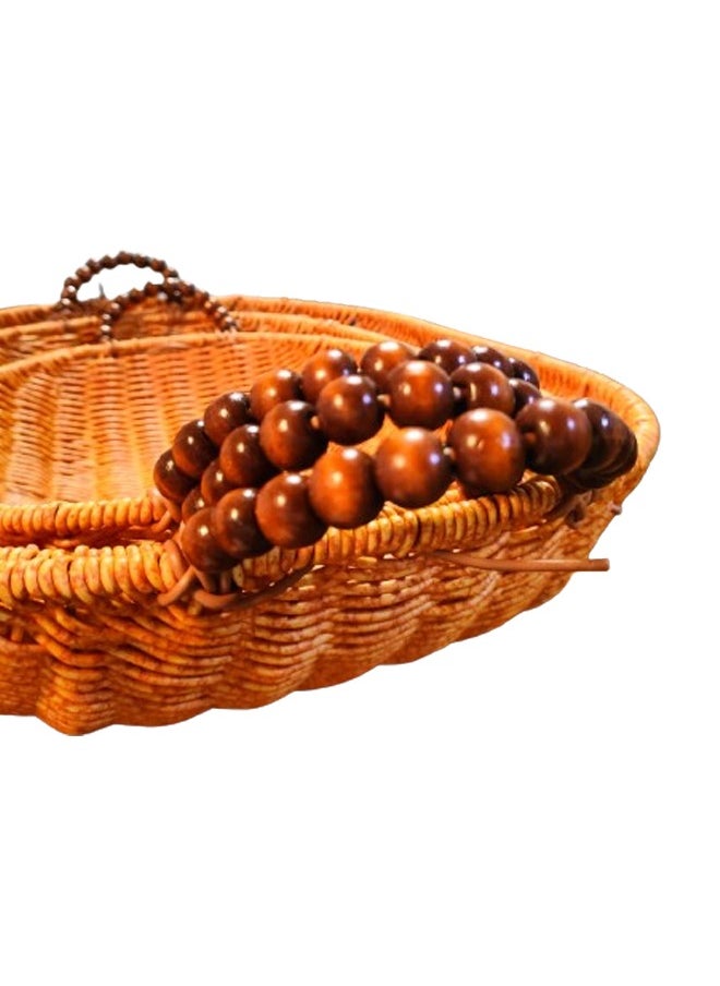 NKX Set of 3 Multifunctional Rattan Tray  - Image 4