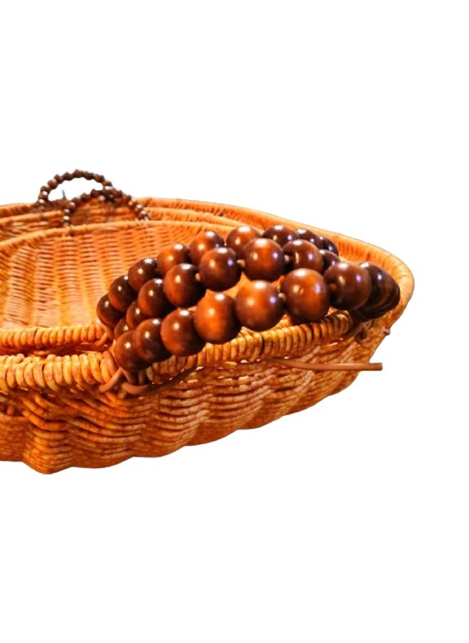 NKX Set of 3 Multifunctional Rattan Tray  - Image 2