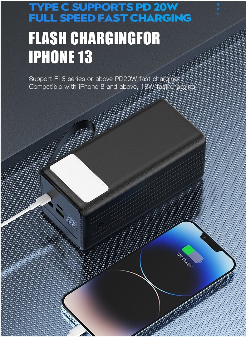 WST - WST 30000mAh Power Bank, 4-Ports (2USB-A (with 22.5W output), 2Type-C (with 18W input / 20W Output)), Digital Display, Compatible with iPhone and Android All Devices, Super Fast PD Charging - Image 1