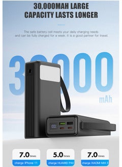 WST WST 30000mAh Power Bank, 4-Ports (2USB-A (with 22.5W output), 2Type-C (with 18W input / 20W Output)), Digital Display, Compatible with iPhone and Android All Devices, Super Fast PD Charging  - Image 3