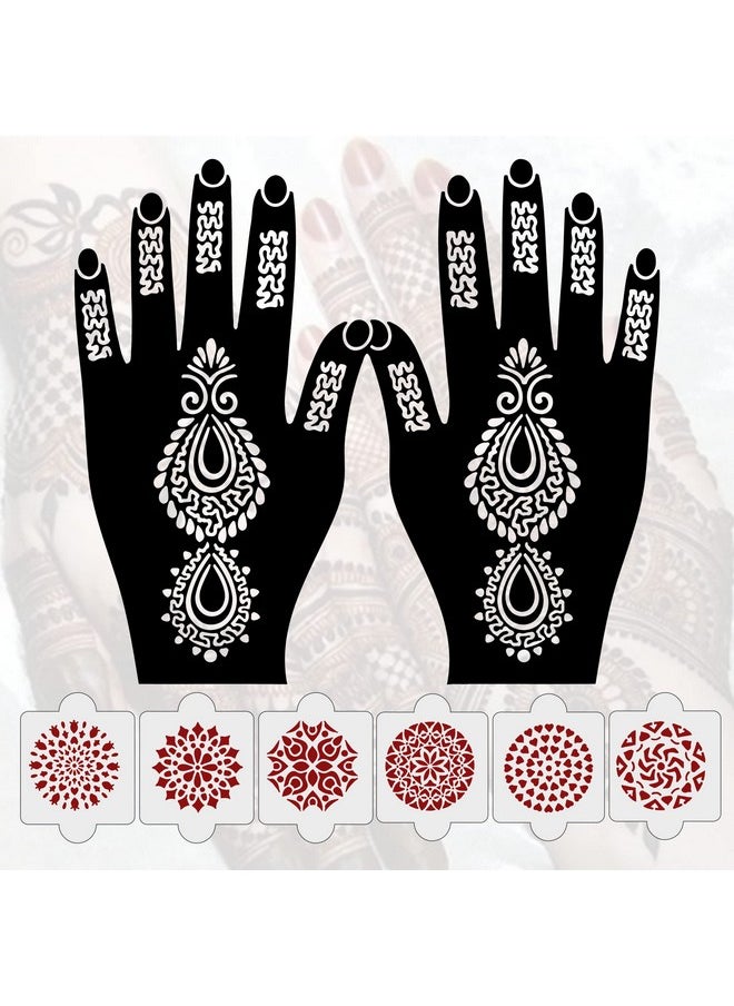 Pack Of 8 Pcs (2 Pcs Heena Stencil Tatto + 6 Pcs Laser Cut Pvc Reusable Heena Stencils), Heena Mehandi Sticker,Mehandi Stickers For Full Hand For Women, Girls And Kids, Easy To Apply,Ivnh-1041 - pzsku/ZB889DBBA8030F3B65701Z/45/_/1723297896/2e60d475-01fc-4b36-96de-79fb41b78231