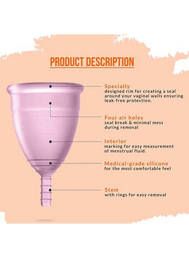 Sirona Reusable Menstrual Cup Medium Size With Pouch And Natural Ph Balanced Intimate Wash 100 Ml  - Image 5