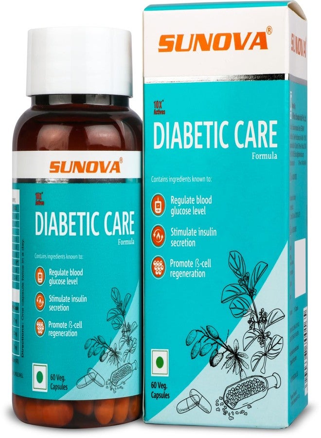 Sunova Diabetic Care Formula, 60 Veg Capsules - Image 1
