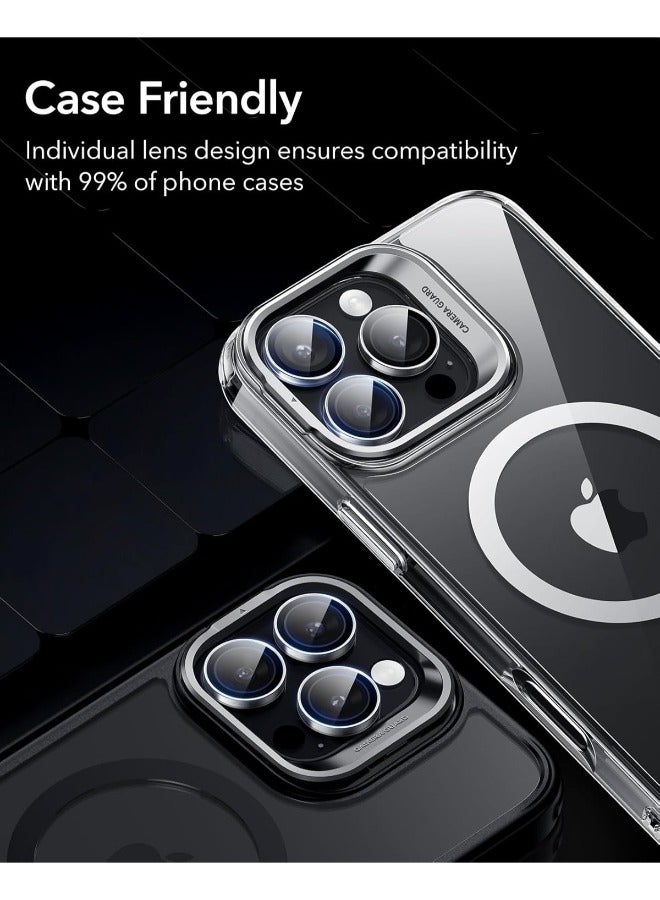 واقي عدسات الكاميرا لموبايل ايفون 11 برو / و ايفون 11 برو ماكس غطاء حلقي فردي من الزجاج المقوى بدرجة صلابة 9 HD مجموعة واحدة - شفاف يناسب جميع الوان الهاتف - Image 4