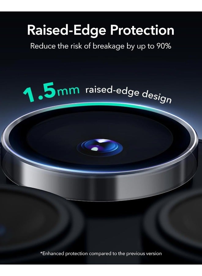 واقي عدسات الكاميرا لموبايل ايفون 11 برو / و ايفون 11 برو ماكس غطاء حلقي فردي من الزجاج المقوى بدرجة صلابة 9 HD مجموعة واحدة - شفاف يناسب جميع الوان الهاتف - Image 2