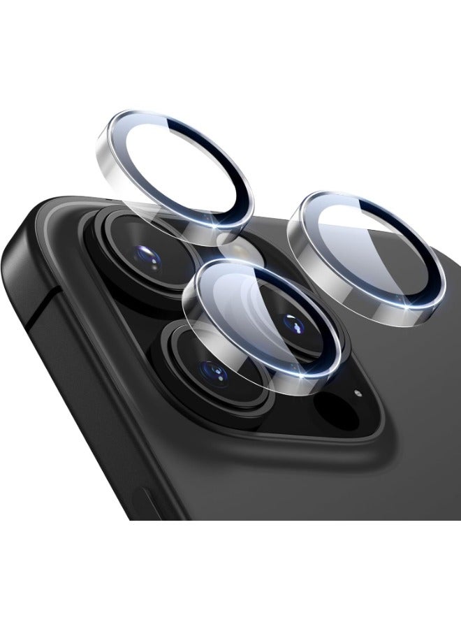 واقي عدسات الكاميرا لموبايل ايفون 11 برو / و ايفون 11 برو ماكس غطاء حلقي فردي من الزجاج المقوى بدرجة صلابة 9 HD مجموعة واحدة - شفاف يناسب جميع الوان الهاتف - Image 1