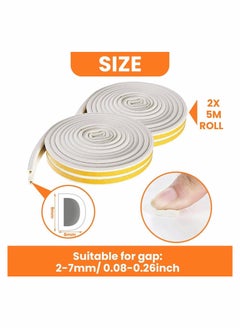 Y&D 2 Pack D-type Self-Adhesive Foam Strip For Door Window, Total 10M  - Image 4
