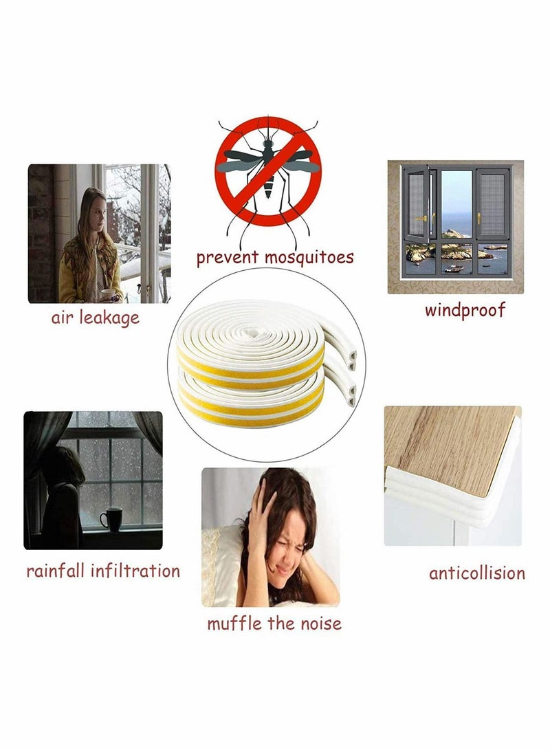 Y&D 2 Pack D-type Self-Adhesive Foam Strip For Door Window, Total 10M - Image 2