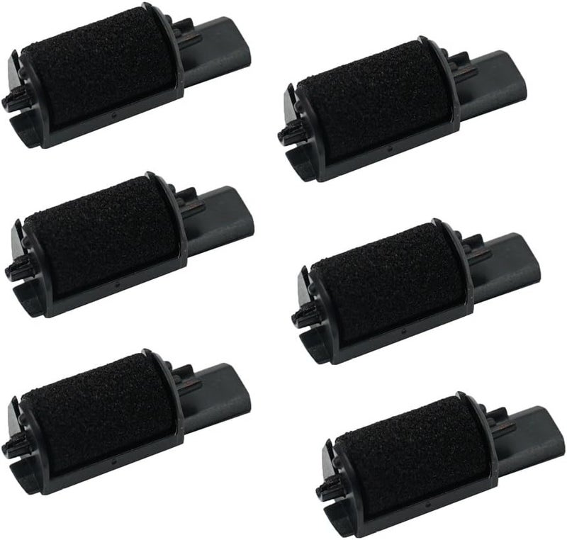Printerfield IR-40 Ink Roller (6 Pack) Compatible Calculator Printer Ribbon for Casio, Sharp, Epson, Aurora, Monroe, and More – Black Ink Replacement - Image 1