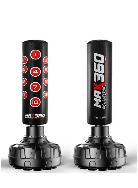 استاند بوكس ملاكمة بالقاعدة  جلد PU شديد التحمل ، 6 أقدام ، 182 سم