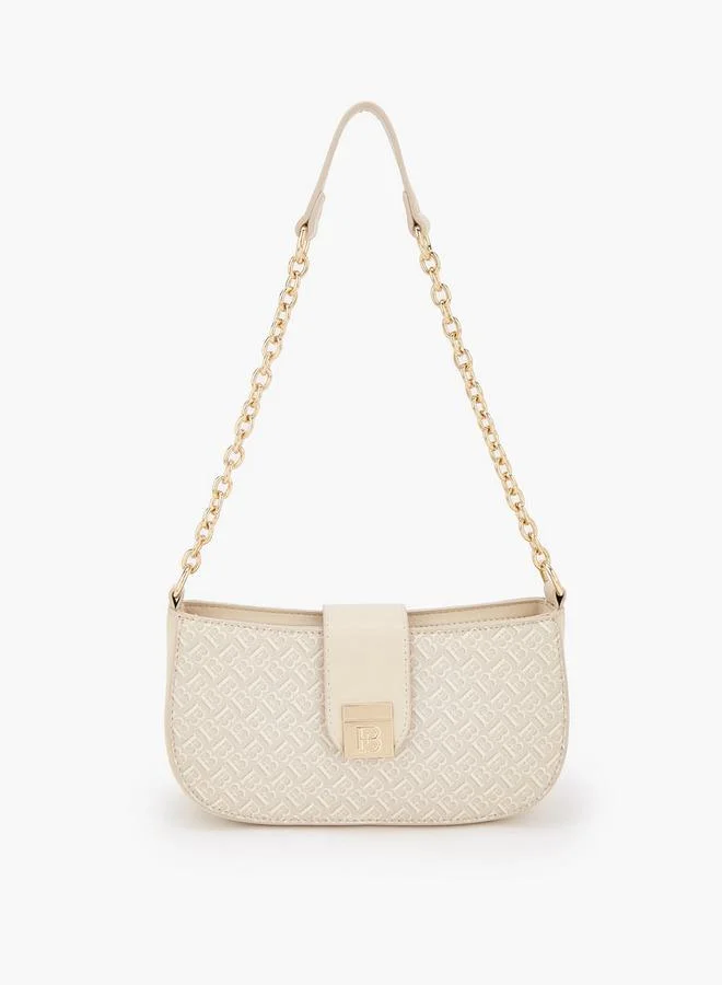 فلورا بيلا من شو إكسبرس Monogram Print Shoulder Bag With Magnetic Snap Closure