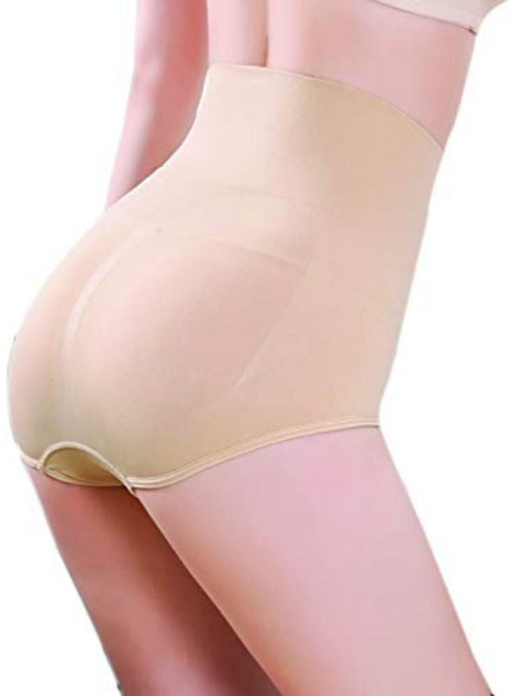 Glamroot لباس داخلي نسائي بدون خياطة عالي الخصر للتحكم في البطن، بيج - Image 2