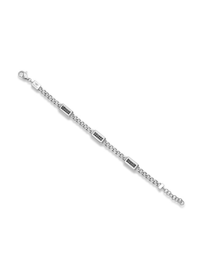POLICE Jet Bracelet Link Design with Black Crystal Motifs for a Bold Rock and Roll Look  - Image 2