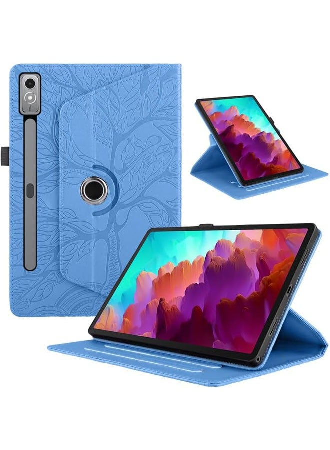 عام متوافق مع Lenovo Tab P12 بقياس 12.7 بوصة 2023 (TB-370FU/TB-371FC) حافظة جهاز Tablet Tree of Life، غطاء دوار 360 درجة من TPU وجلد PU مع وظيفة الاستيقاظ/السبات التلقائي. - Image 1