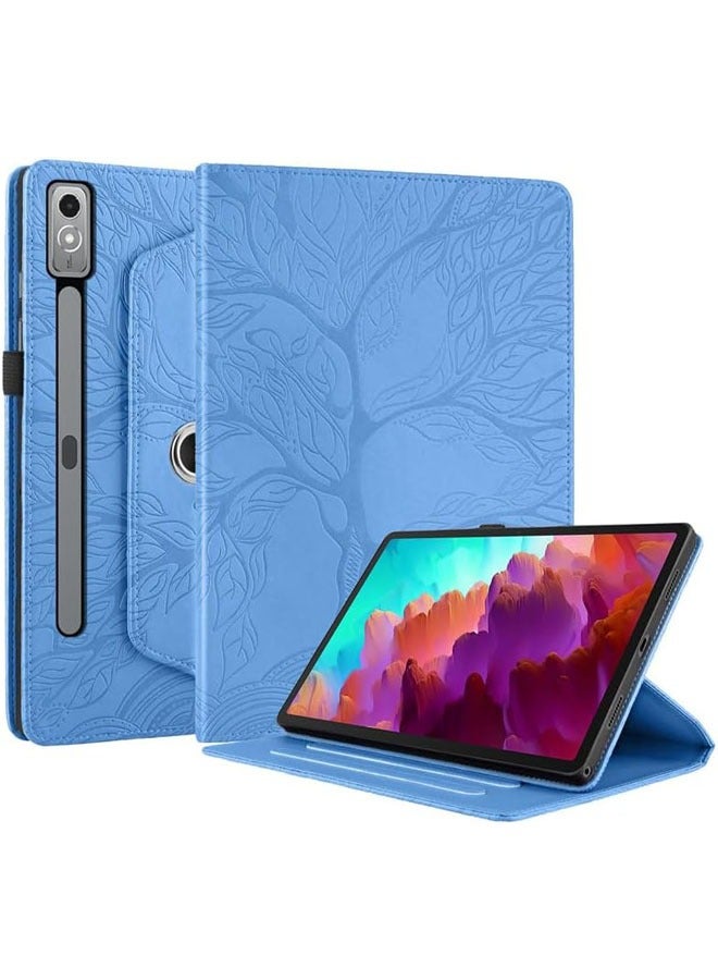 عام متوافق مع Lenovo Tab P12 بقياس 12.7 بوصة 2023 (TB-370FU/TB-371FC) حافظة جهاز Tablet Tree of Life، غطاء دوار 360 درجة من TPU وجلد PU مع وظيفة الاستيقاظ/السبات التلقائي. - Image 4