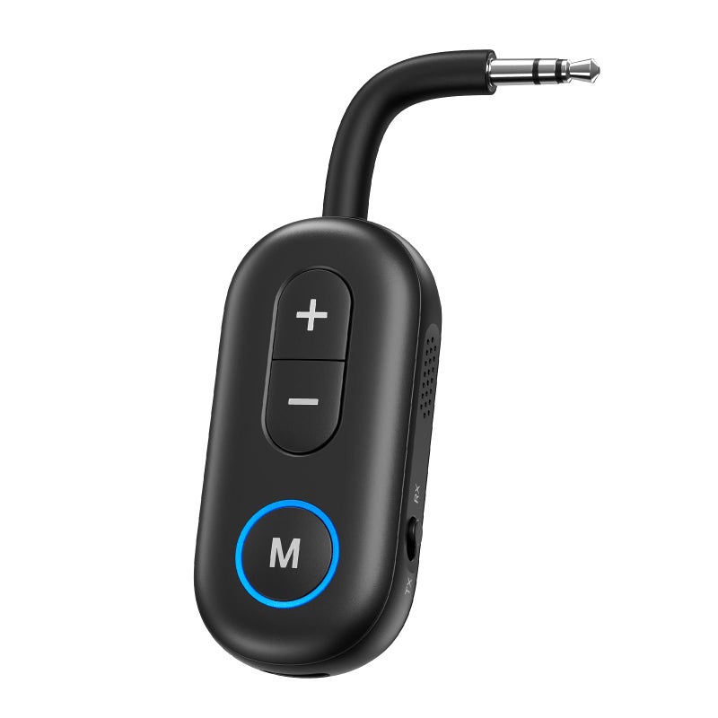 JXTZ Bluetooth 5.3 Transmitter Receiver, 2 in 1 Wireless Audio Adapter for TV, Headphone, Speaker, Aux Bluetooth Adapter for Car, Hand-Free Call, Portable Wireless Adapter for Gym, Airplanes, Home - Image 1