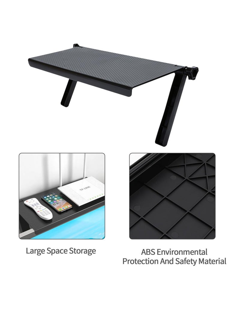 SYOSI حامل تخزين علوي لشاشة التلفاز، حامل تثبيت قابل للتعديل لصندوق الكابل مع منصة 13 بوصة/33 سم لمكبرات الصوت، جهاز التوجيه، شريط الصوت، وحدة التحكم في الألعاب - Image 5