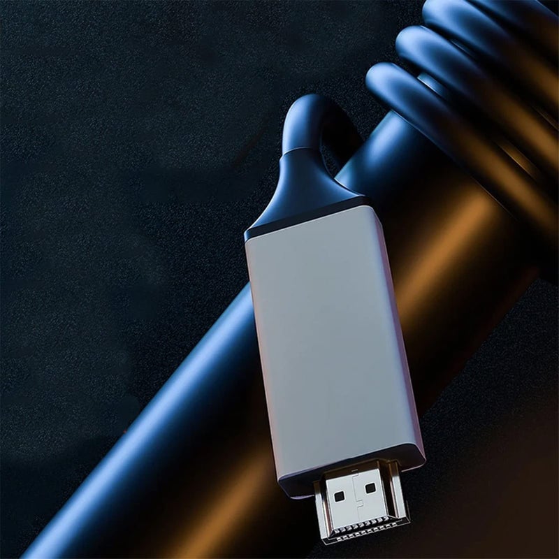 محول USB C إلى HDMI كابل 2 متر محول فيديو صوتي 4K لأجهزة الكمبيوتر المحمولة - Image 5