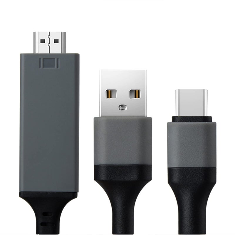محول USB C إلى HDMI كابل 2 متر محول فيديو صوتي 4K لأجهزة الكمبيوتر المحمولة - Image 2