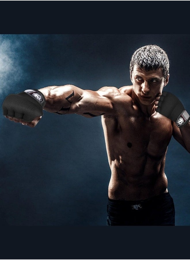 BUPY - Hand Wraps Boxing Gloves with Wrist Support Inner Padded Gel Wraps for Boxing Training Punching MMA Martial Arts Muay Thai Speed Bag Training Hands Protection (Pair) - Image 1