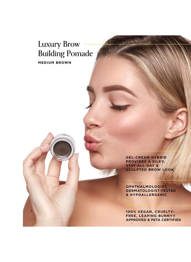 Arches & Halos - Luxury Brow Building Pomade Neutral Brown Tinting Brow Definer For Sculpting And Shaping Eyebrows Soft Smudgeproof Silky Texture Lightweight Cream And Gel Blend 0.016 Oz - Image 1