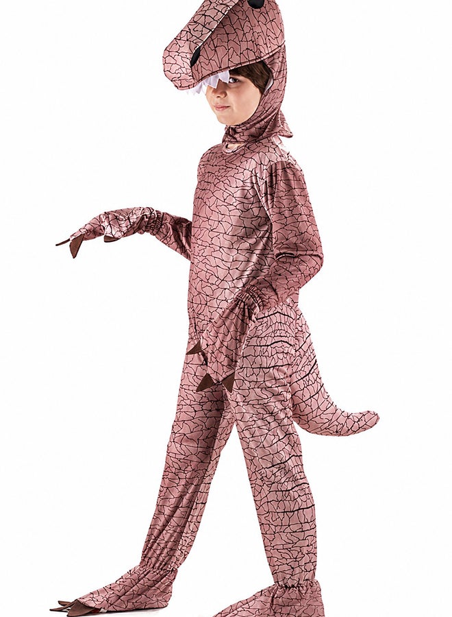 Toy Land Kids Dinosaur Costume Set with Hood and Claw Gloves – Animal Fancy Dress Outfit for Boys & Girls of age 4 to 5 years - Image 2