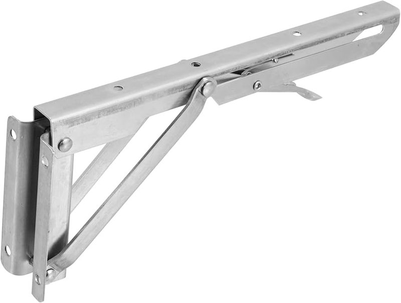 Heavy Duty Stainless Steel Wall Shelf Bracket Foldable Triangle Support Space Saving - Image 2