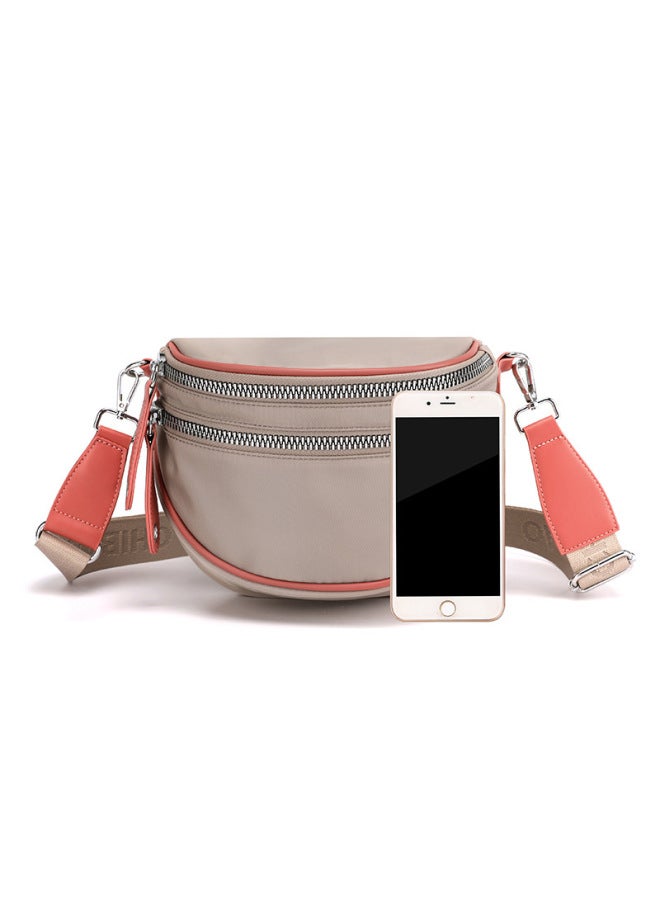 Chi Bao Korean OxFord Cloth Slung Simple Shoulder Fashion Women's Bag Lightweight Shell Practical Small Bag Wholesale-Color:Khaki  - Image 3