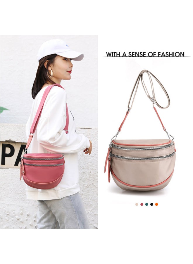 Chi Bao Korean OxFord Cloth Slung Simple Shoulder Fashion Women's Bag Lightweight Shell Practical Small Bag Wholesale-Color:Khaki  - Image 2