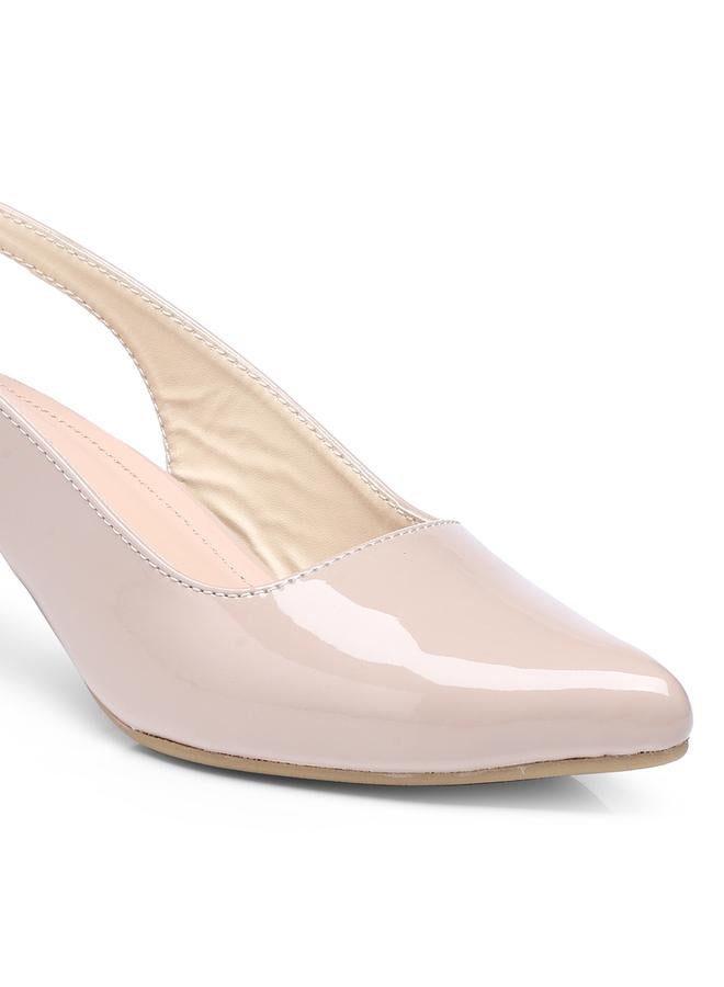 GNIST GNIST Plain Pointed Toe Kitten Heel Slingback Shoes  - Image 3