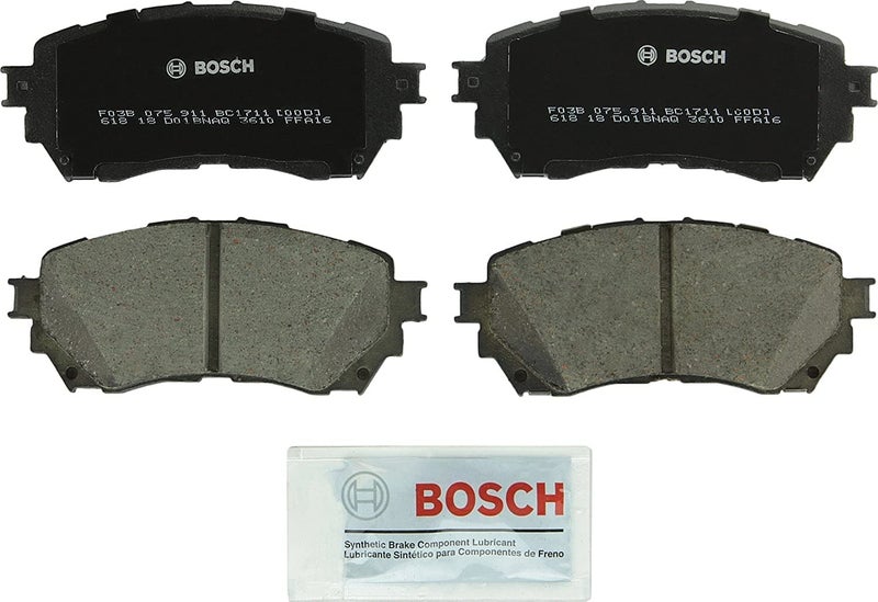 BOSCH BC1711 QuietCast Premium Ceramic Disc Brake Pad Set - Compatible with Select Mazda 6; FRONT - Image 2