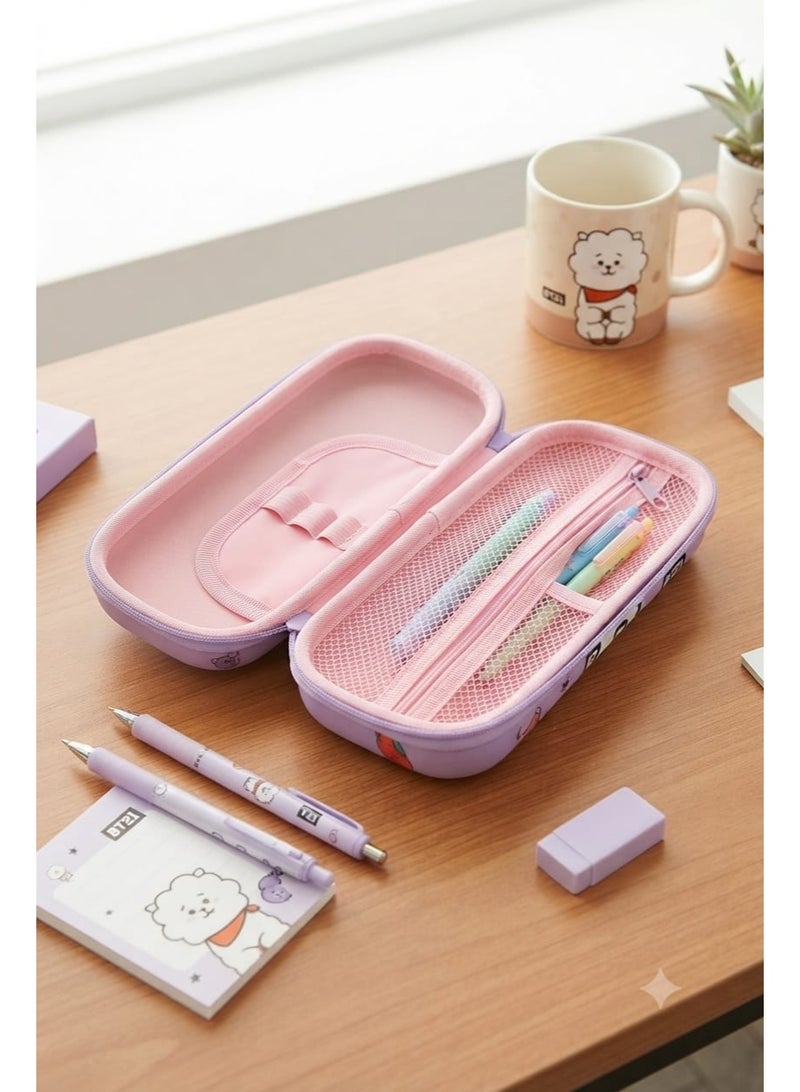 BT21 RJ Alpaca Character School Pencil Case - Multi-Purpose - Image 2