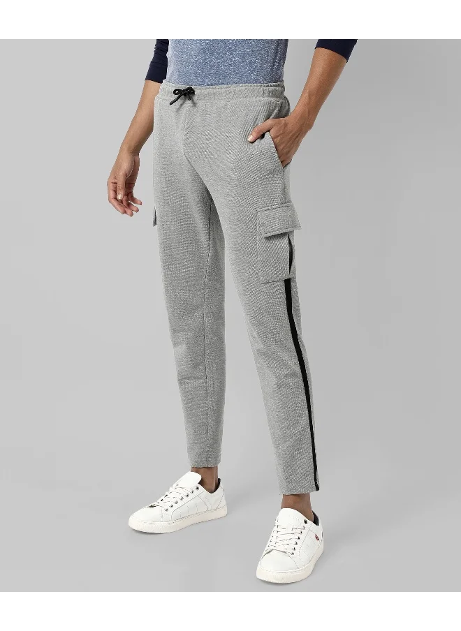 Campus Sutra Men's Solid Grey Regular Fit Trackpants