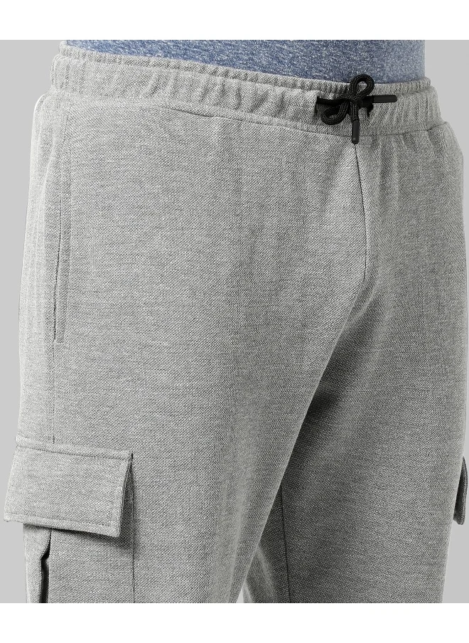 Campus Sutra Men's Solid Grey Regular Fit Trackpants