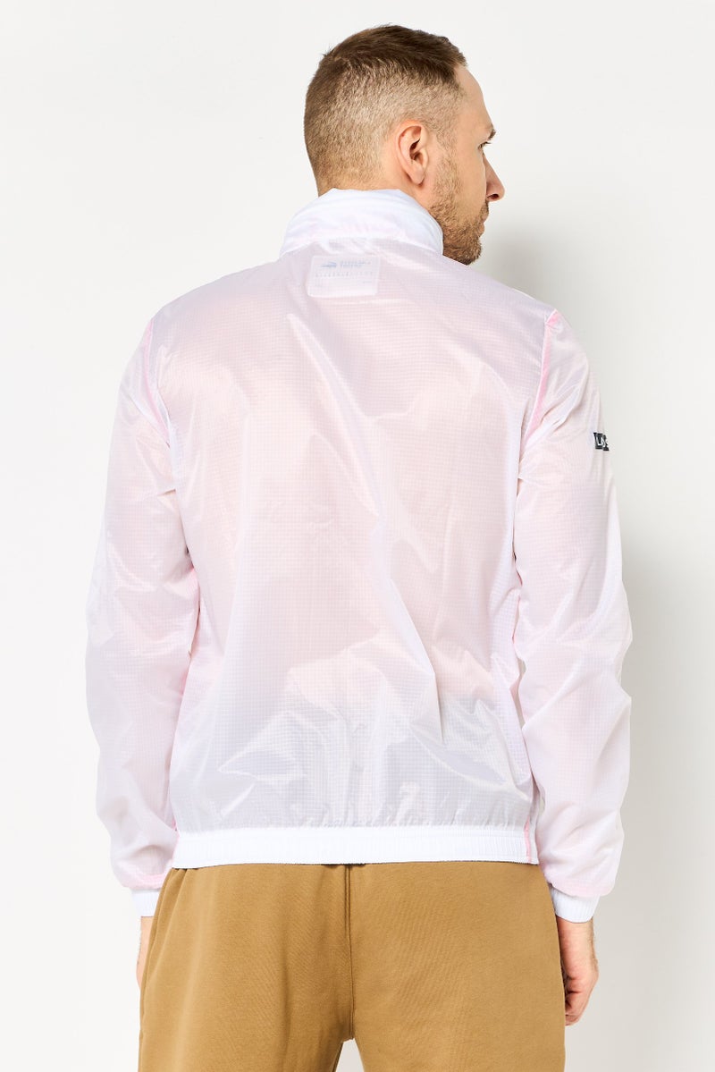 LACOSTE Novak Djokovic x Lacoste Men Sportswear Fit Long Sleeve Outdoor Jacket, White - Image 4