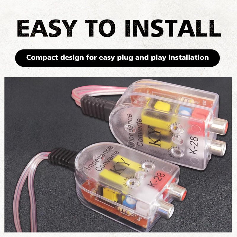 ijuicy 2 PCS RCA Converter Car Audio, Automobile Line Output Subwoofer, Speaker to RCA, High Low Level Converter - Image 4