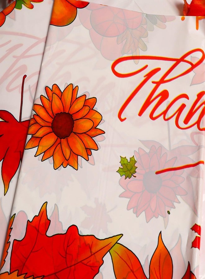 Atonofun Thanksgiving Disposable Tablecloths, Autumn Harvest Plastic Table Cover Waterproof Rectangular for Home, Fall Themed Parties, 3 Pack 54x108 Inch - Image 2