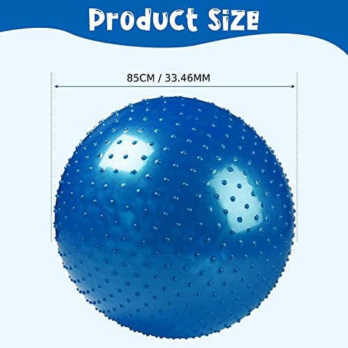 Rilekh Spike Gym Ball Large Sensory Ball Fitness Anti Burst Slip Resistant Yoga Exercise Balls Gym Fitness Point Massage Balance Ball Summer Pool, Beach (Spike Gym Ball 85cm) - Image 4