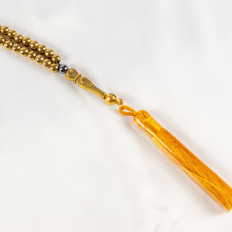 سبحة من الهيماتيت الذهبي من 99 حبة - Image 2