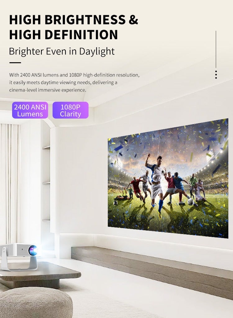 Mini portable wireless mobile phone high-definition projector for home bedroom wall projection micro projector Android projector - Image 5