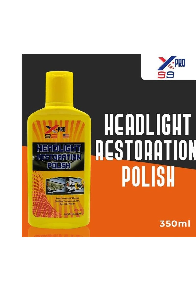 X Pro 99 Car Headlight and Spark Plug Polish 350ml Cleans, polishes, and removes oxidation from dull, cloudy, and yellowed headlights. Made in the USA. - Image 2