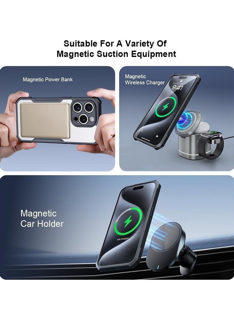 general Magnetic Protective Case Compatible with Xiaomi POCO F8 Ultra Airbag Protection Transparent Design Camera Lens Protection PC+TPU Shock-Absorbing Back Cover Supports Wireless Charging - Image 5