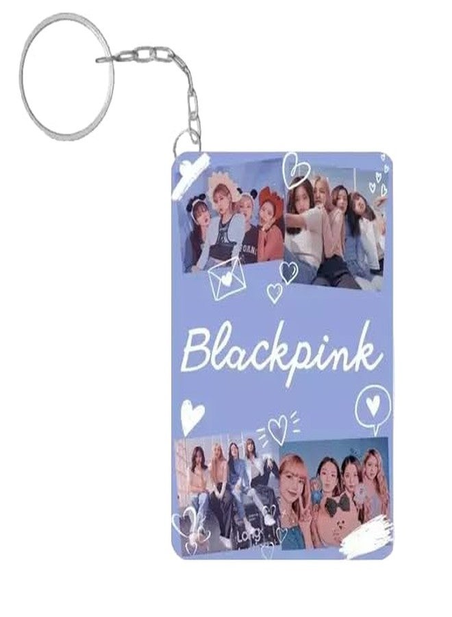 INDIACRAFT Premium (Pack of 4) BTS Black Pink Single Sided Printed Keychain For Bike, Scooty, Car, Acrylic Keyholder (Multicolor) - Image 5